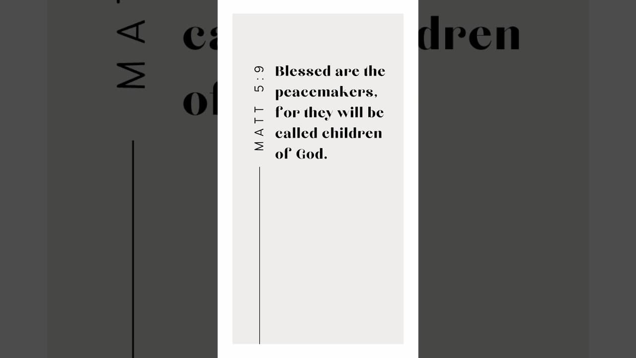 Blessed are the Peacemakers #conflictresolution  #churchcommunity #religion #livingfaith